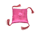 Square Stitched Brocade Cushion(12cm) With Tassels Singing Bowl's Cushion