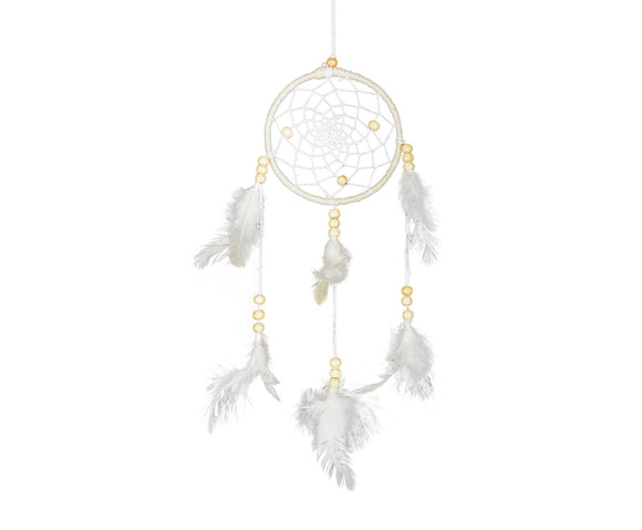 White Feathers Wall Hanging  Dream catcher.