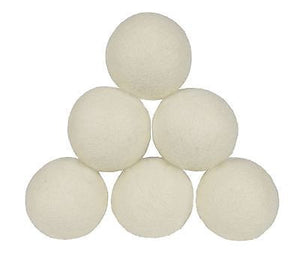 Wool Dryer Balls 6-pack XL Handmade with 100% Organic Wool with Carrying Bag