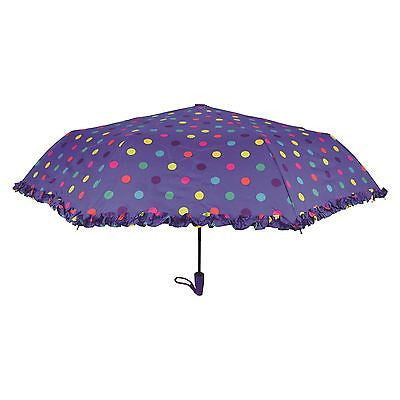 Umbrella with Automatic open/close. With polka dots & frills. PPL Bermoni