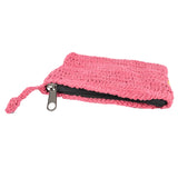 Pink Cotton Thread Coin Purse.