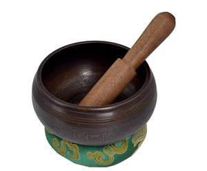 Carved Meditational Singing Bowl.