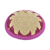 Silk Brocade Round Pad-Lotus Design Singing Bowl's Cushion