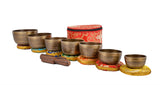 Tibetan Set of 7 Chakra Meditation Singing Bowl