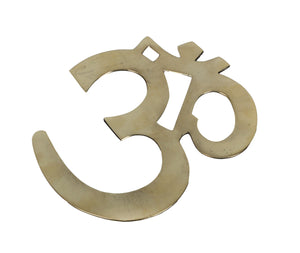 Beautiful Handmade Brass Om Aum Hindu Symbol Wall Door Hanging Decorative Buddhist Sign (OM-1035-S)