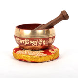 Tibetan Meditation Singing Bowl with Craved Om Mani Padme