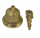 Tibetian Temple Bell With Green Protective pouch.