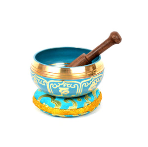 Tibetan Meditation Singing Bowl with Craved Om Mani Padme