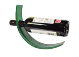 Lacquered wood WINE BOTTLE holder Stylish & elegant (dark green)