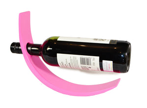 Lacquered wood WINE BOTTLE holder Stylish & elegant (Fuchsia)