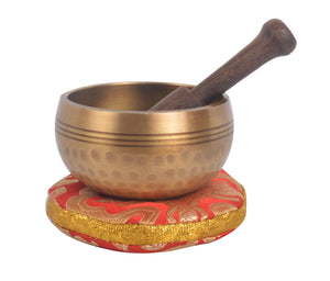 Hand Hammered Singing Bowl with Ethnic pouch