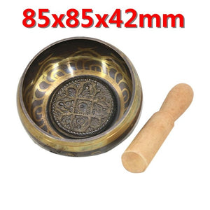 Yoga Mats Buddhism Tibetan Singing Bowl Hand Hammered Yoga Copper Chakra Meditation Bowl With Relax Soothing Sound Decoration