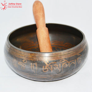 New 14.5cm Yoga Tibetan Singing Bowl Himalayan Hand Hammered Chakra Meditation Religion Belief Home Decoration Crafts Home Decor