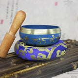 Bowl Handmade Nepalese Tibetan Buddha Singing Bowl Decorative Dishes with Mallet for Meditation Chakra Prayer Yoga Home Decor