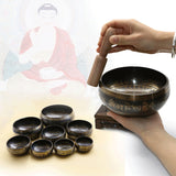 Nepal Bowl Singing Bowl Manual Tapping Metal Craft Buddha Bowl Religious Earthenware Basin  Tibetan Meditation Singing Bowl