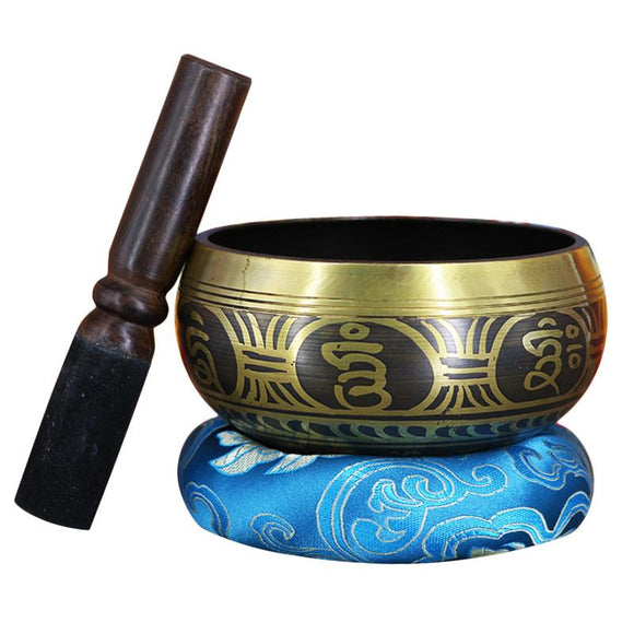 Tibetan Bowl Singing Bowl Decorative Wall Dishes 10/11/13/15cm Tibetan Singing Bowl with Mallet + Pad Percussion Instruments